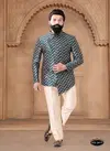 Bluish Green Colour 1632 Designer Party Wear Mens Jodhpuri Suits Wholesalers In Delhi 1632-KS 2411