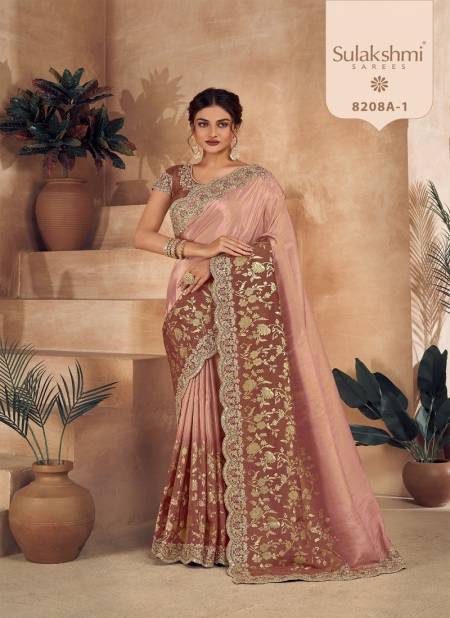 Bluse Pink Noor Hit Collection By Sulakashmi Soft Fancy Saree Wholesale Price In Market 8208A