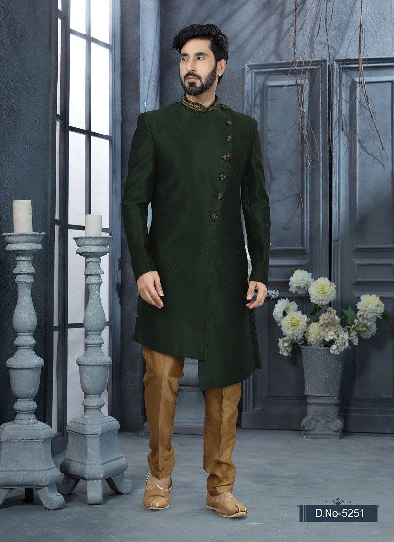 Bottle Colour Vol 11 Party Wear Mens Indo Western Wholesale In India 5251