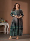 Bottle Green Colour Amoha Mig 1 To Mig 11 Gown Catalog Mig 10