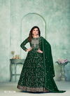 Bottle Green Colour Anjubaa Vol 16 Gown Catalog 10161