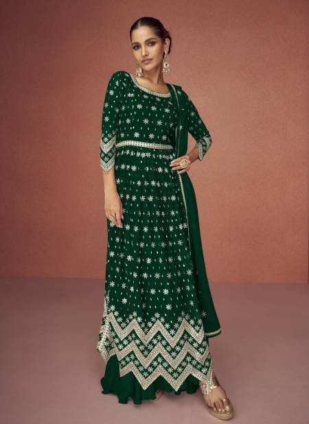 Bottle Green Colour Ashirwad 9426 By Rahi Fashion Designer Salwar Suits Catalog 9426 C