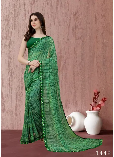 Bottle Green Colour Dyuti Vol 1 Daily Wear Saree Catalog 1449 Catalog