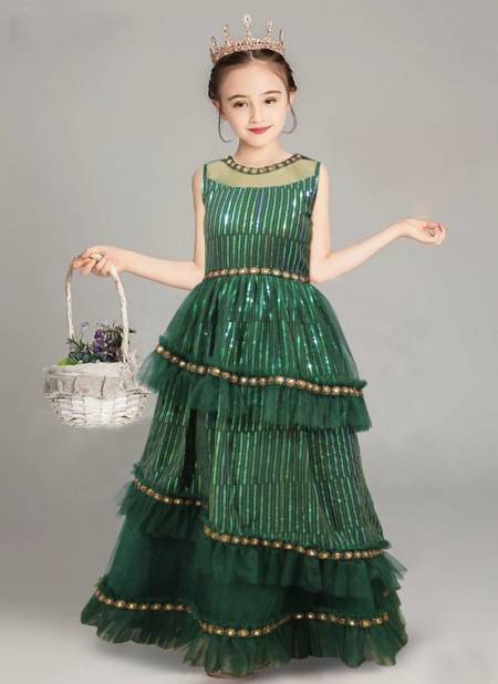 Bottle Green Colour Harry By Arya Dress Maker Harry 1 To Harry 6 Girls Wear Catalog Harry 2