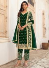 Bottle Green Colour Khwaab FK Fashion Festive Wear Wholesale Designer Salwar Suits Catalog 1013 G