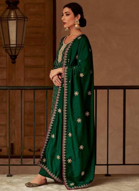 Bottle Green Colour Nargis By Aashirwad 9442 To 9446 Designer Salwar Suit Catalog 9442