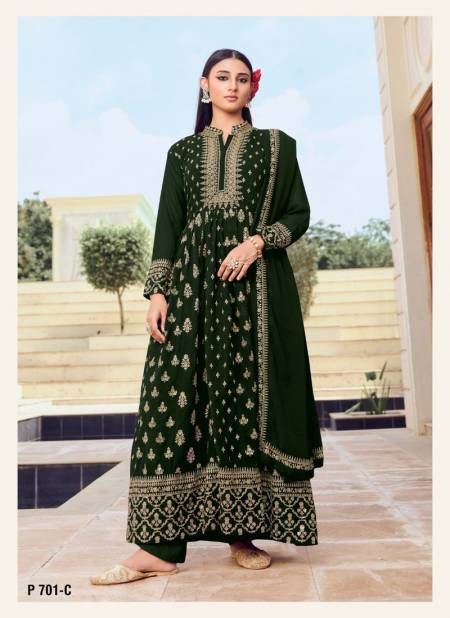 Bottle Green Colour Nitya By LT Designer Salwar Suit Catalog 701 C