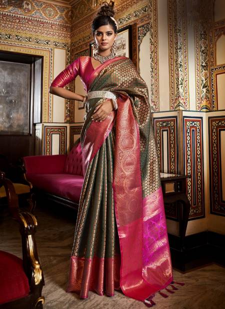 Brown And Rani Colour BK 8726 Function Wear Wholesale Silk Sarees 9005