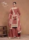 Brown Colour Aanaya Vol 197 By Twisha Roman Silk Sharara Suit Wholesale Price In Surat 9704