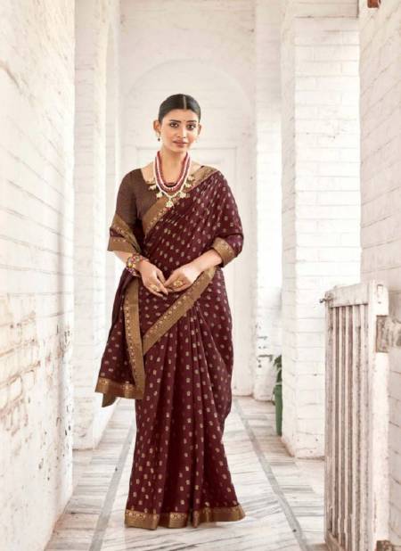 Brown Colour Amisha Vol 2 By Right Women Designer Sarees Catalog 81801