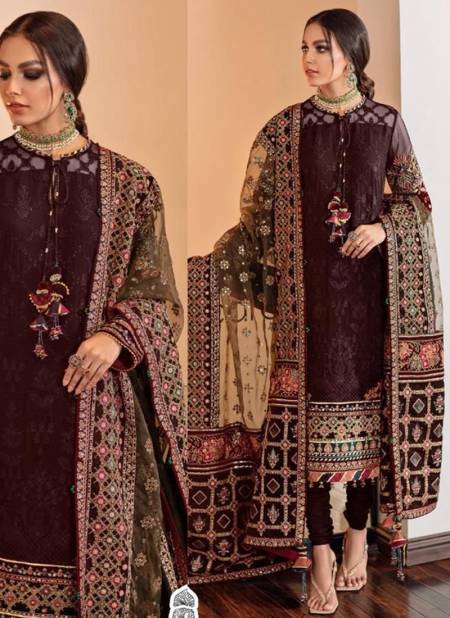 Brown Colour Chantelle Vol 3 Wholesale Pakistani Salwar Suits Catalog 10026 D
