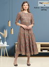 Brown Colour Daisy By Rajnanadini Long Kurti Catalog 99