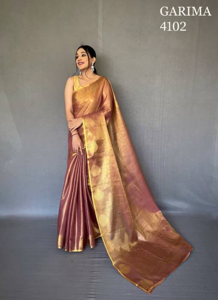 Brown Colour Garima By Fashion Lab Silk Saree Catalog 4102