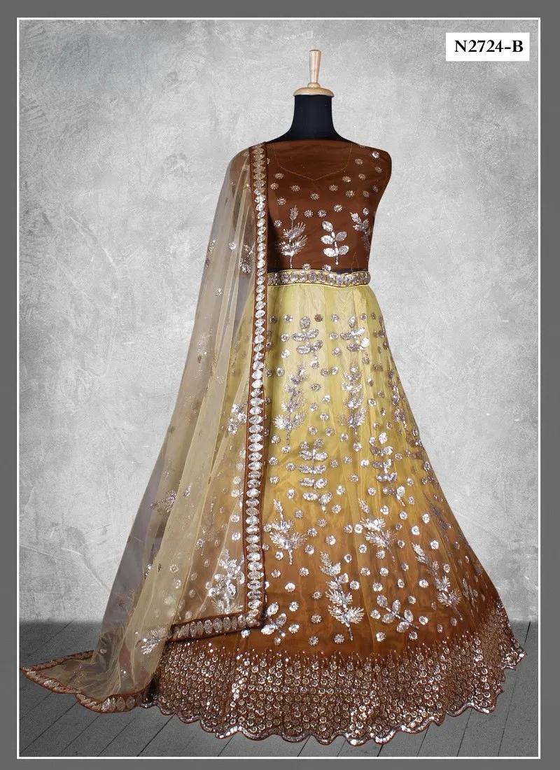 Brown Colour Ishani Vol 01 By Mahotsav Designer Lehenga Choli Wholesale Price In Surat N2724-B