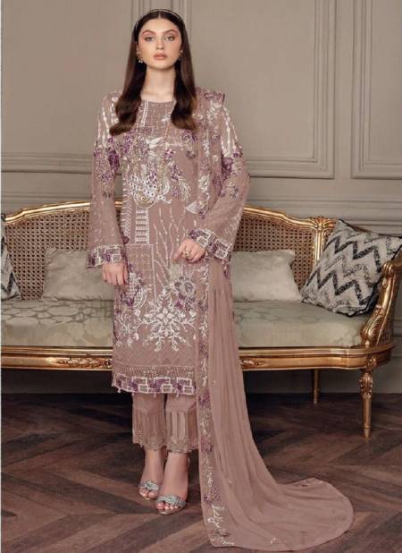 Brown Colour KF 134 Colors Pakistani Salwar Suit Catalog 134 E