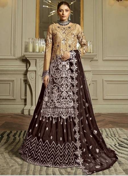 Brown Colour KF 143 Wedding Salwar Suit Catalog 143 D