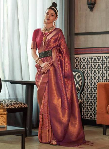 Brown Colour Kanvi Silk Royals Festive Wear Wholesale Designer Sarees 3006