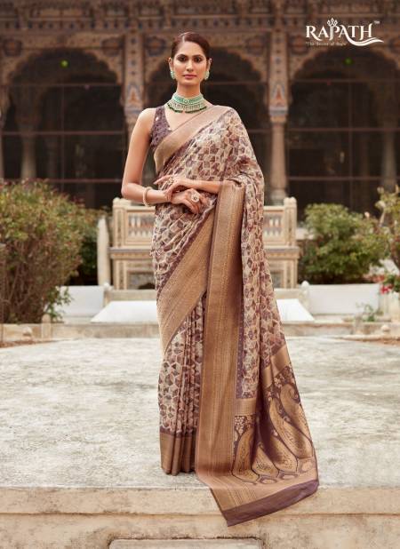 Brown Colour Kavisha Silk By Rajpath Occasion Tissue Silk Sarees Wholesale Shop In Surat 300003