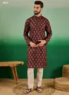 Brown Colour Mahotsav Mens Wear Cotton Kurta Wholesale Shop In Surat 45013