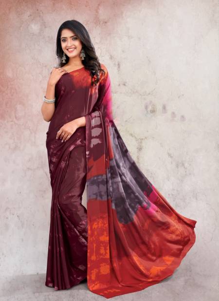 Brown Colour Modern Insight By Sushma Daily Wear Sarees Catalog 2001 A
