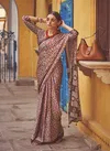 Brown Colour Mohar 301 A To 304 B Daily Wear Japan Satin Saree Suppliers In Surat 303 A