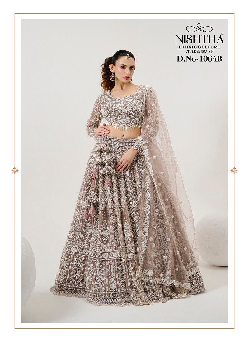 Brown Colour Nishtha Bridal Vol 2 By Nishtha Designer Lehenga Choli Wholesale Online 1064B