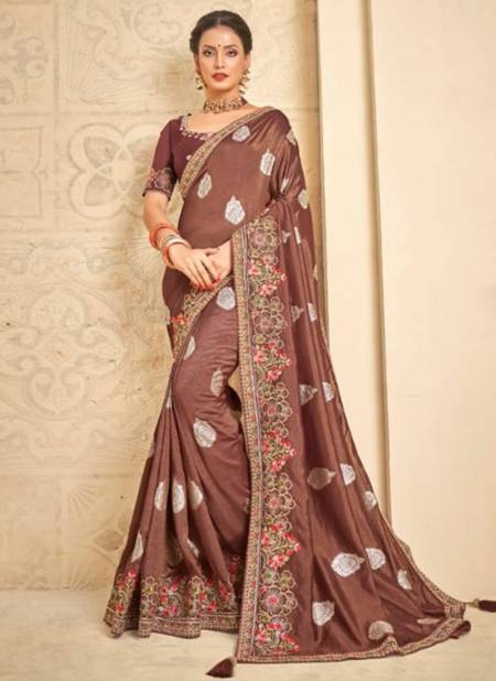 Brown Colour Norita Ritsika Ethnic Wear Wholesale Designer Sarees 42711