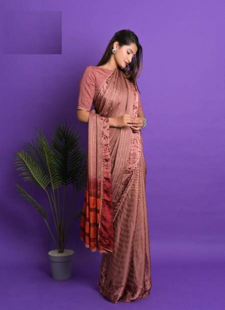 Brown Colour Oliva By Ashima Designer Saree Catalog 7902