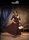 Brown Colour Passion Vol 2 By Vardan Heavy Rayon Long Kurti Catalog 996