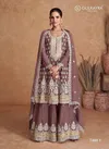 Brown Colour Radhika By Gulkayra Chinon Sharara Readymade Suit Catalog 7309 I