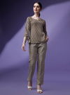 Brown Colour Raisin Cotton Printed Cord Set Western Catalog OLCOD0007