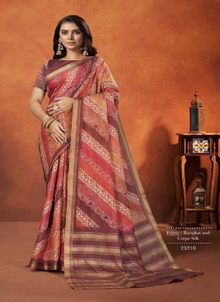 Brown Colour Saachi By Mahotsav Crepe Silk Festive Wear Designer Saree Catalog 23210