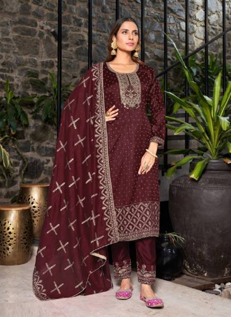 Brown Colour Samaira Wedding Salwar Suit Catalog 101 C