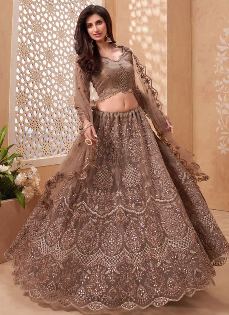 Brown Colour Sparkle Vol 2 Wholesale Designer Party Wear Lehenga Choli Catalog 1042