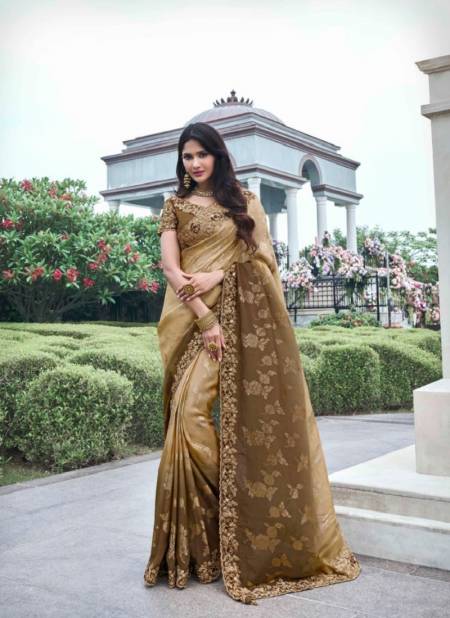 Brown Colour The Wedding Saga By Sulakshmi Tissue Silk Saree Wholesale Shop In Surat 8407