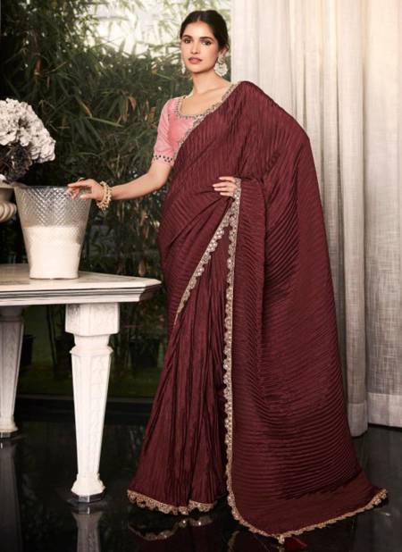 Brown Colour Urvashi Party Wear Wholesale Designer Sarees 1005