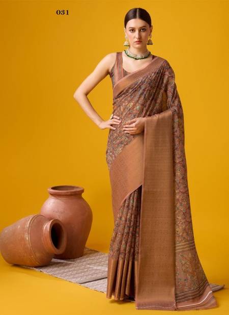 Brown Colour Vantara Vol 5 By Bunawat Printed Designer Pashmina Sarees Orders In India 31