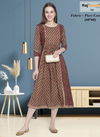 Brown Daisy By Rajnanadini Long Kurti Catalog 100