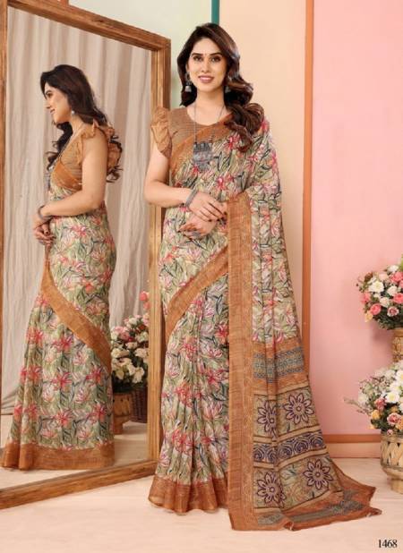 Brown Multi Colour Dyuti Vol 4 By S Walk Designer Saree Wholesale Market In Surat 1668