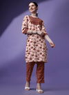 Brown Raisin Magic Rayon Daily Wear Designer Kurti With Bottom Catalog OLSET0005