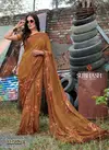 Brown Subhash Saree Gardenia vol 8 Designer Floral Print All Over Work Georgette Daily Wear and office Wear Saree 31752