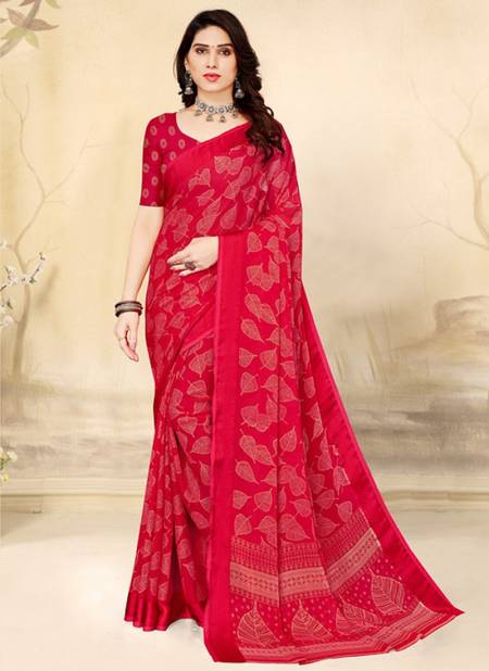 Cherry Red Colour Cherry Vol 26 Wholesale Daily Wear Saree Catalog 19105 A