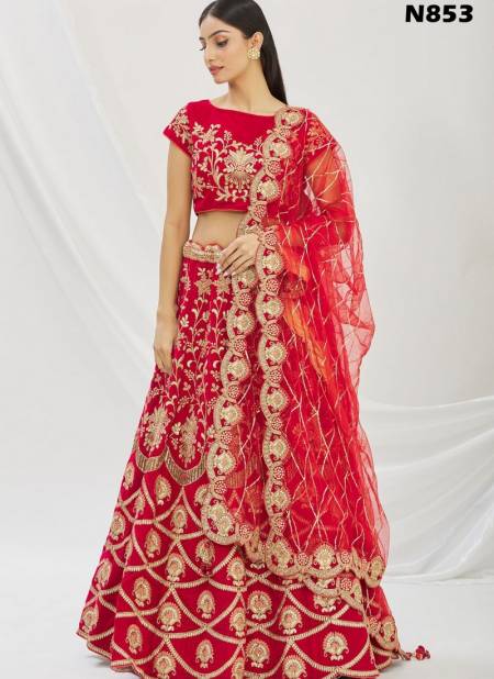 Cherry Red Nimaya By Mahotsav Bridal Lehenga Choli Catalog N853