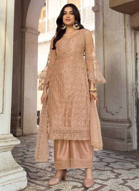 Chikoo Colour Khwaab By Fk Fashion Wedding Wear Salwar Suits Catalog 1012 D