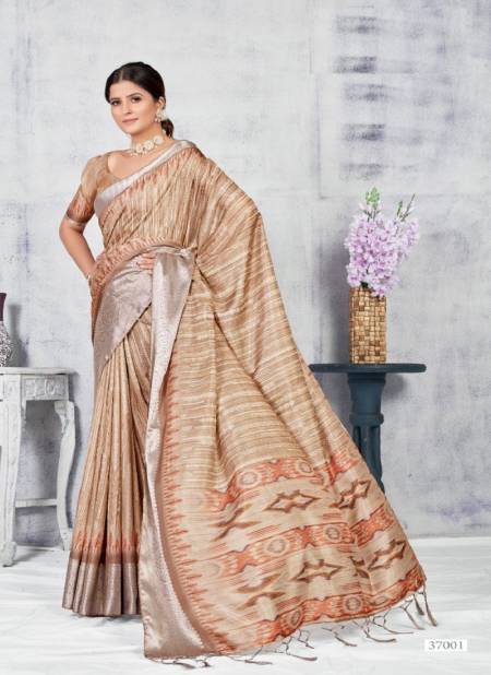 Chikoo Colour Safron Vol 2 By The Fabrica Party Wear Saree Catalog 37001