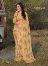 Chikoo Subhash Saree Gardenia vol 8 Designer Floral Print All Over Work Georgette Daily Wear and office Wear Saree 31748