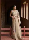 Chiku Colour Sulekha By Trirath Tussar Silk Designer Sarees Suppliers In Surat TR 10505