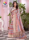 Chiku Multi Colour Engrave By Jivora Chanderi Silk Daily Wear Saree Suppliers In India 910