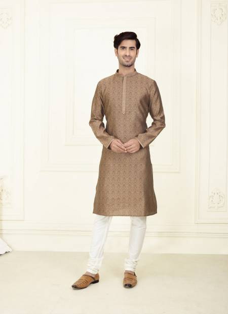 Coffee Colour Function Wear Mens Kurta Pajama Wholesale Clothing Distributors In India 1611-3
