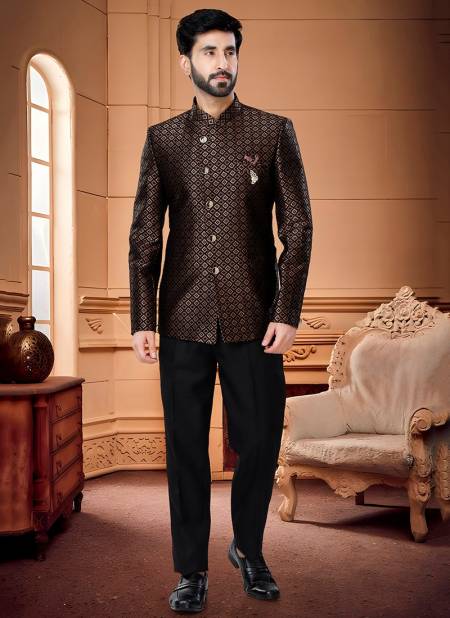 Copper With Black Colour Party Wear Designer Wholesale Jodhpuri Suit Catalog 1677